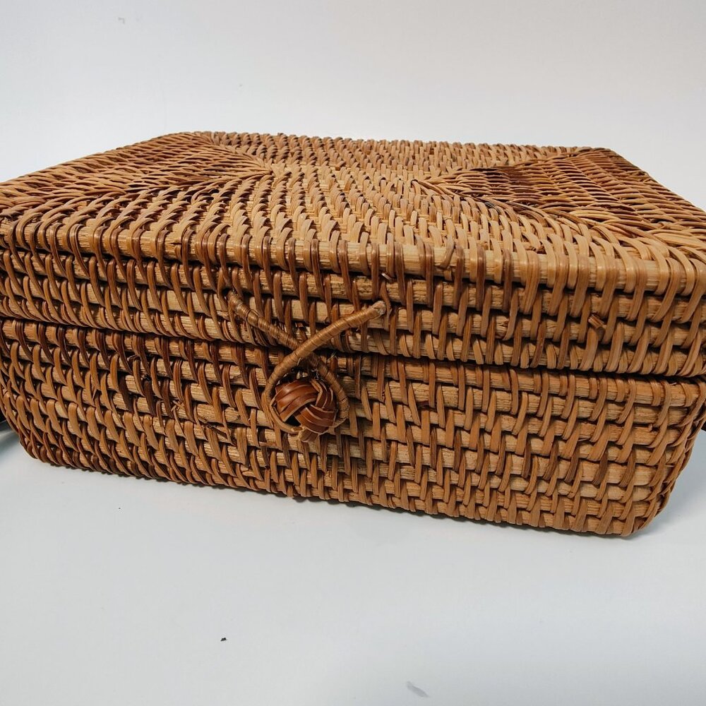 Zara Women's Rattan Wicker Square Crossbody Purse‎ NWOT - Picture 11 of 13